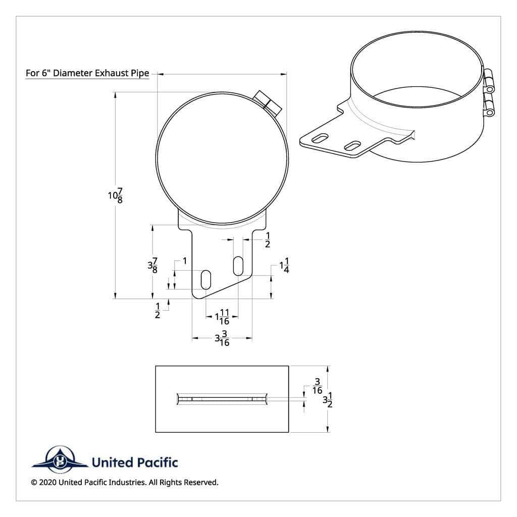 7&Quot; Stainless Butt Joint Exhaust Clamp - Angled Bracket 3 7" Stainless Butt Joint Exhaust Clamp - Angled Bracket