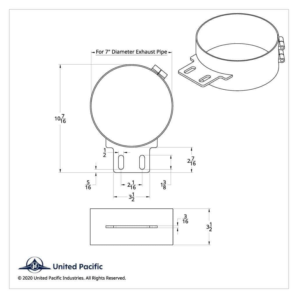 8&Quot; Stainless Butt Joint Exhaust Clamp - Straight Bracket 3 8" Stainless Butt Joint Exhaust Clamp - Straight Bracket