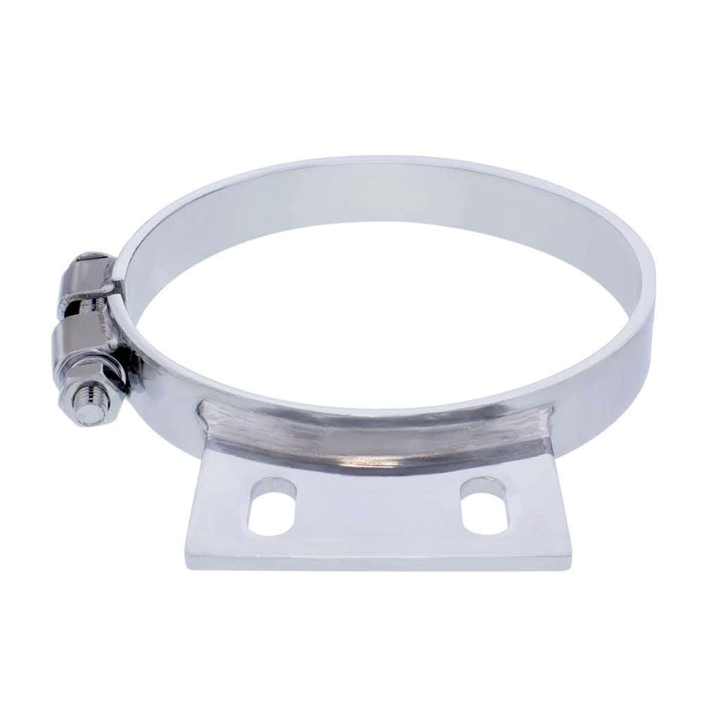 6" Chrome Cab Exhaust Clamp, Band-Clamp Style