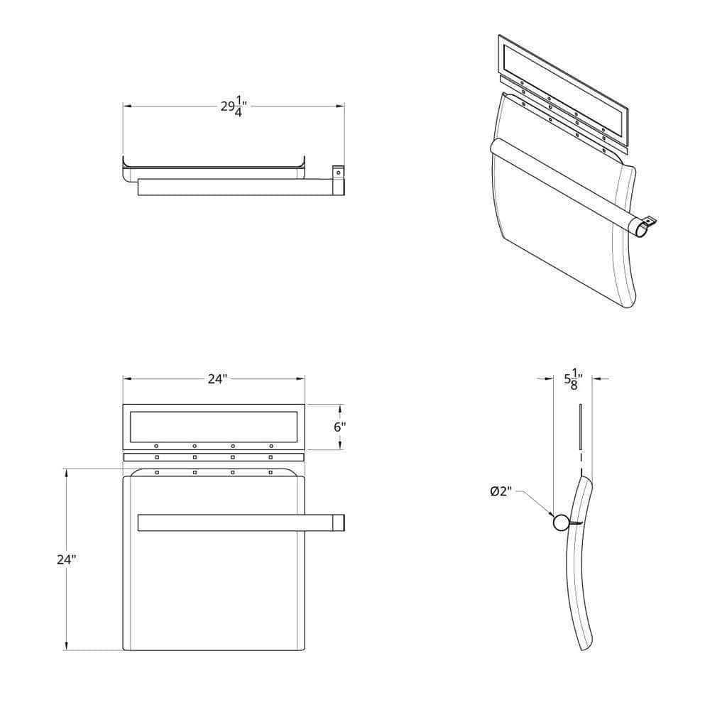 24&Quot; X 24&Quot; Stainless Competition Series Quarter Fender Set - Tube Bracket (Pair) 8 24" x 24" Stainless Competition Series Quarter Fender Set - Tube Bracket (Pair)