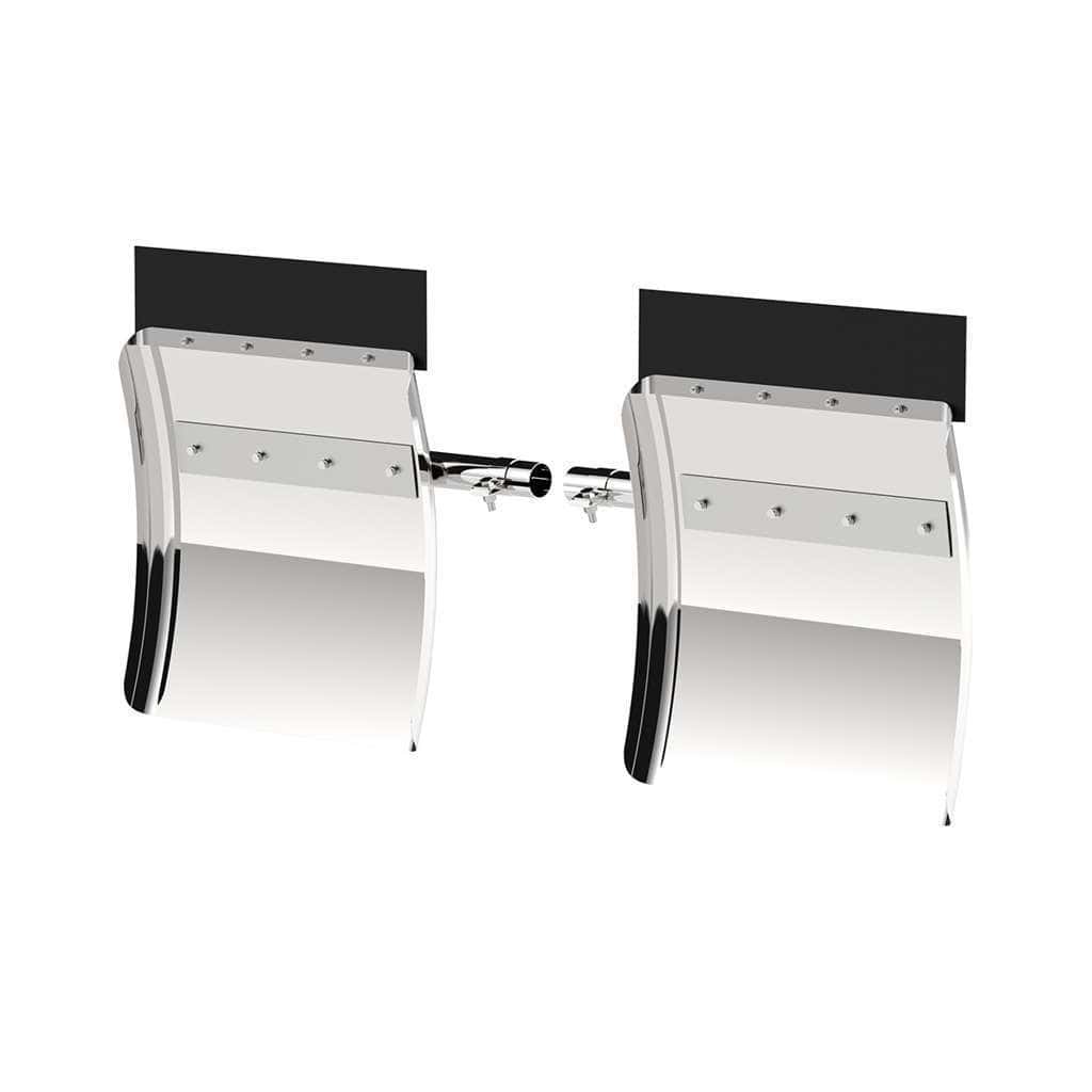430 Stainless Quarter Fender With Tube Bracket Set (Pair)