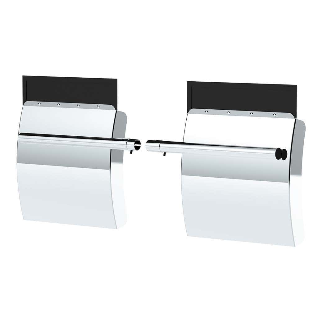 24" X 24" 430 Stainless Steel Quarter Fender With Tube Bracket Set - 4" Side Wall