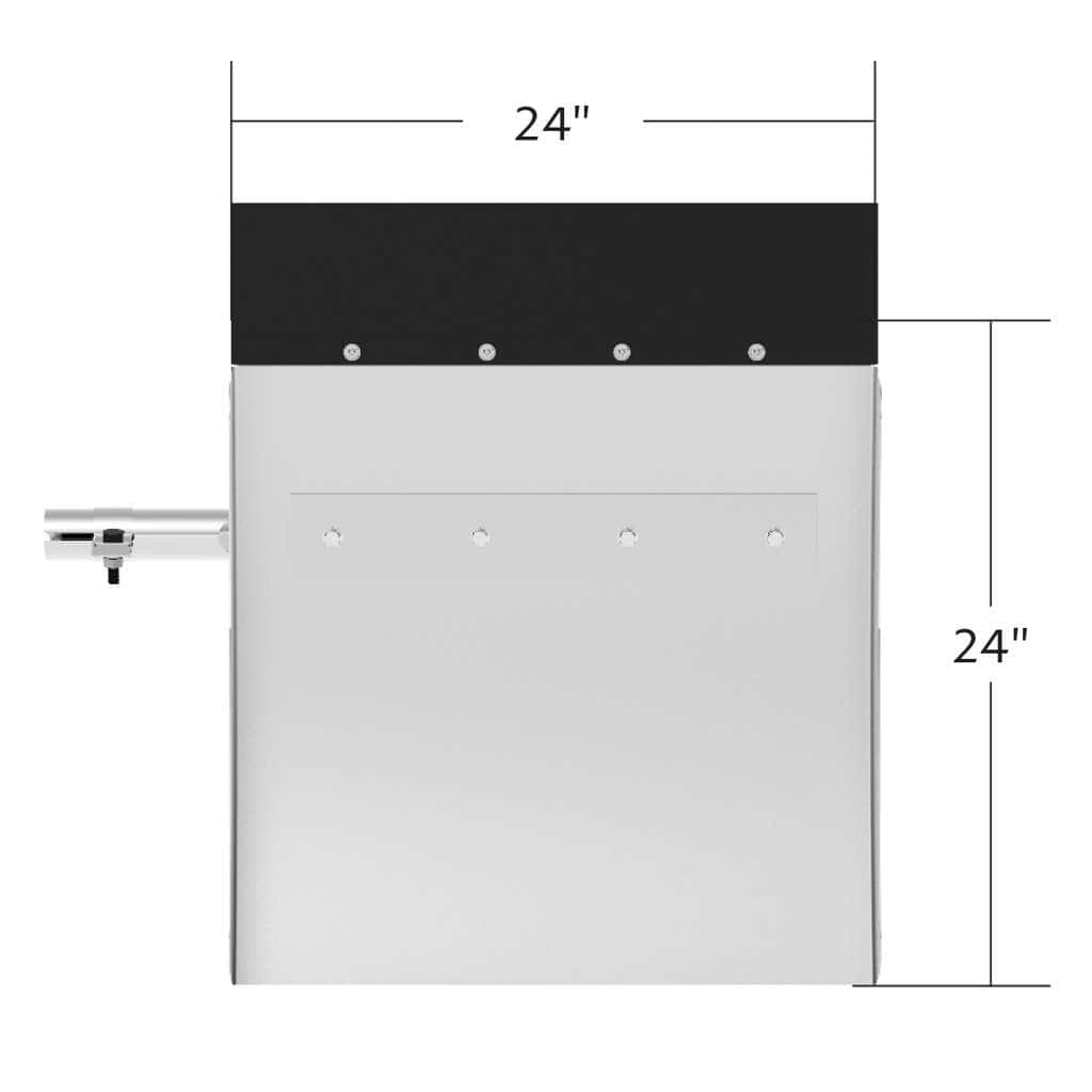 24&Quot; X 24&Quot; 430 Stainless Steel Quarter Fender With Tube Bracket Set - 4&Quot; Side Wall 7 24" X 24" 430 Stainless Steel Quarter Fender With Tube Bracket Set - 4" Side Wall