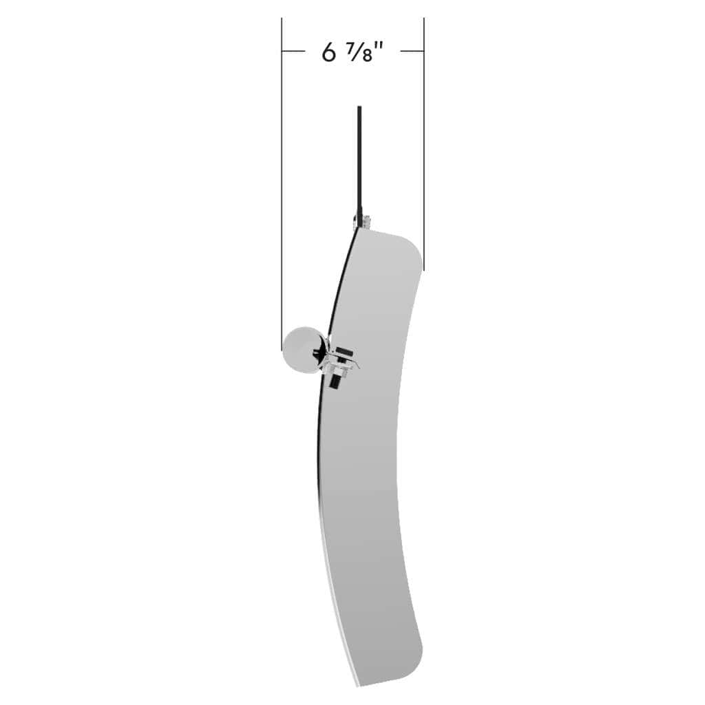 24&Quot; X 24&Quot; 430 Stainless Steel Quarter Fender With Tube Bracket Set - 4&Quot; Side Wall 8 24" X 24" 430 Stainless Steel Quarter Fender With Tube Bracket Set - 4" Side Wall