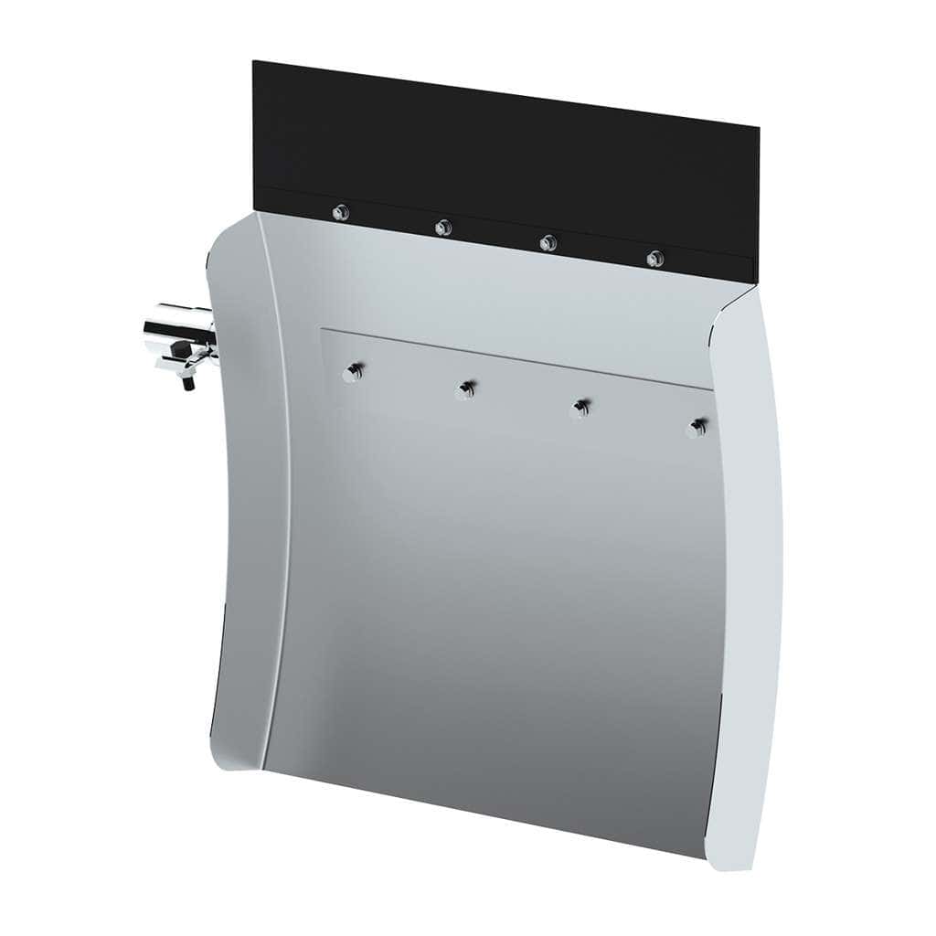 24&Quot; X 24&Quot; 430 Stainless Steel Quarter Fender With Tube Bracket Set - 4&Quot; Side Wall 4 24" X 24" 430 Stainless Steel Quarter Fender With Tube Bracket Set - 4" Side Wall