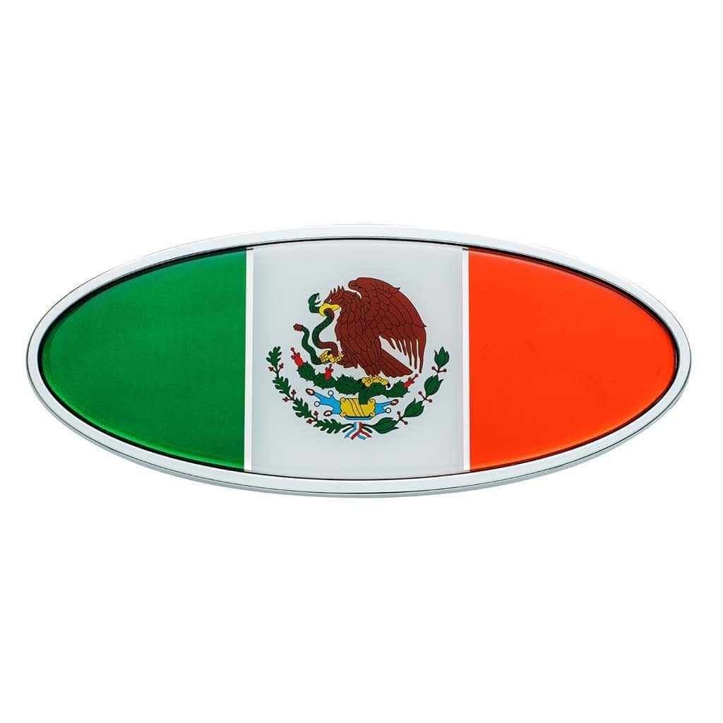 Peterbilt Chrome Mexico Flag Emblem