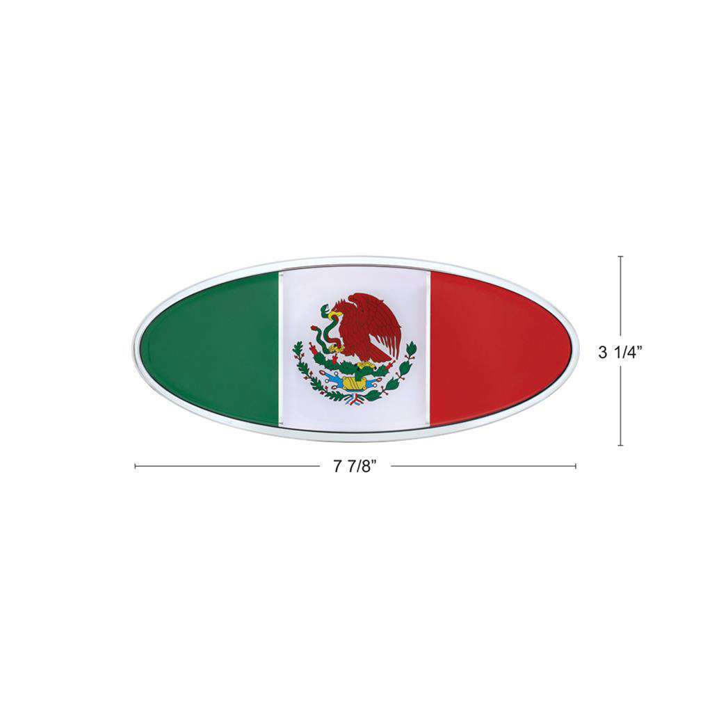 Peterbilt Chrome Mexico Flag Emblem