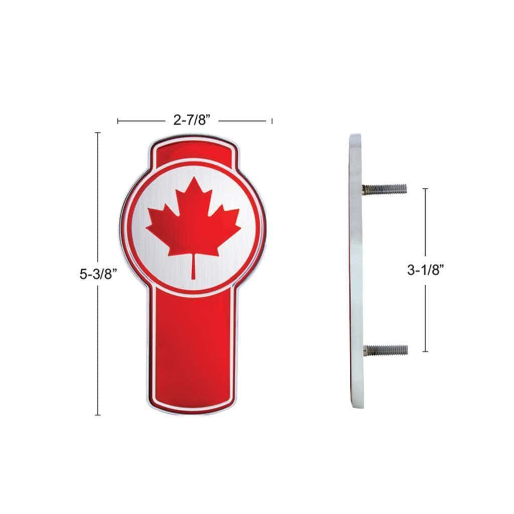 Chrome Die Cast Canada Flag Emblem 3 Chrome Die Cast Canada Flag Emblem
