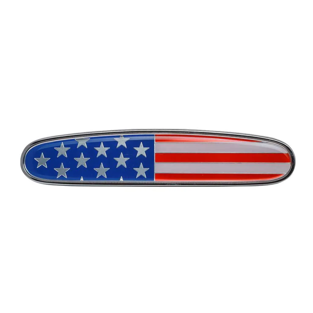 Chrome Die Cast USA Flag Emblem For Freightliner Hood