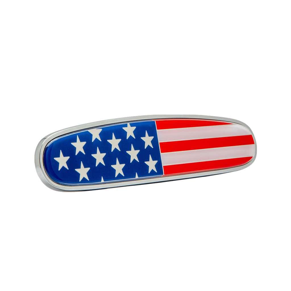Chrome Die Cast USA Flag Emblem For Freightliner Hood