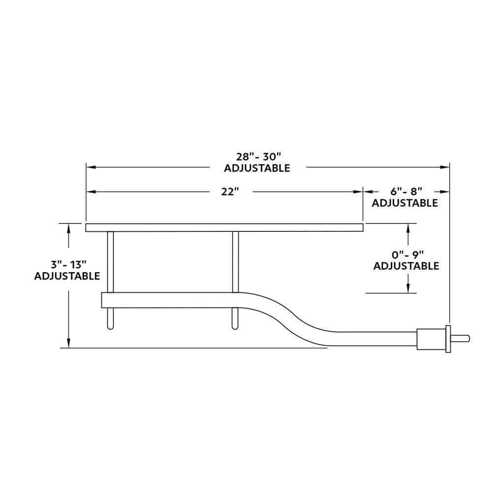 29" 430 Stainless Steel Universal Standard Duty Full Tandem Fender Mounting Arm Kit (Pair)