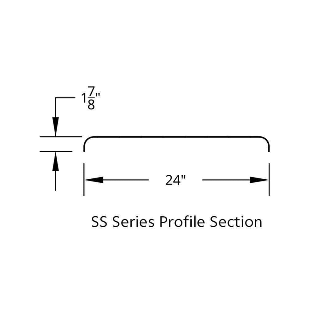 430 Stainless Steel (16Ga) Roll Formed Edge Smooth Half Fender - Ss Series 9 430 Stainless Steel (16ga) Roll Formed Edge Smooth Half Fender - SS Series