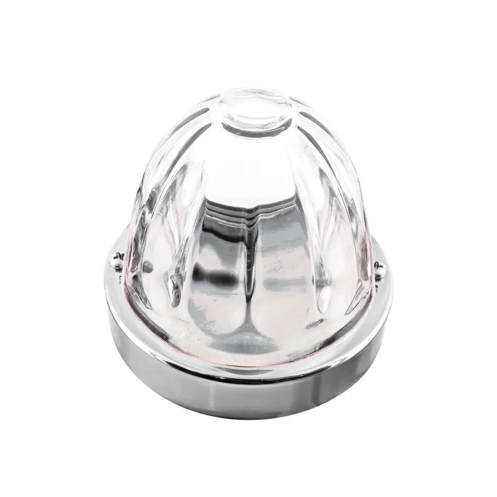 Dual Function Glass Watermelon Flush Mount Kit – White LED/Clear Lens