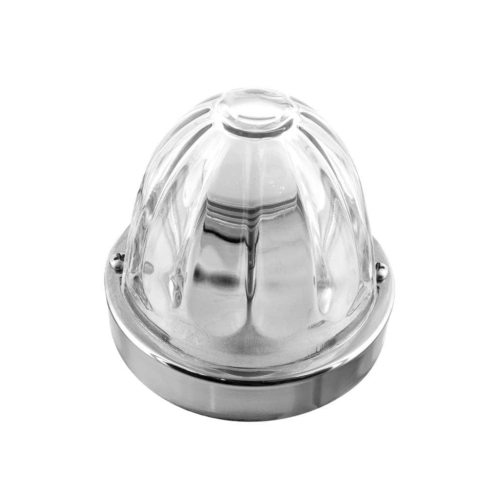 Dual Function Glass Watermelon Flush Mount Kit – White LED/Clear Lens
