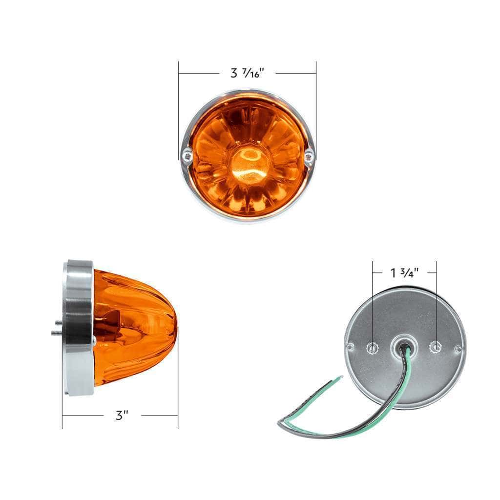 Glass Watermelon Flush Mount Kit – Amber 7 Glass Watermelon Flush Mount Kit - Amber