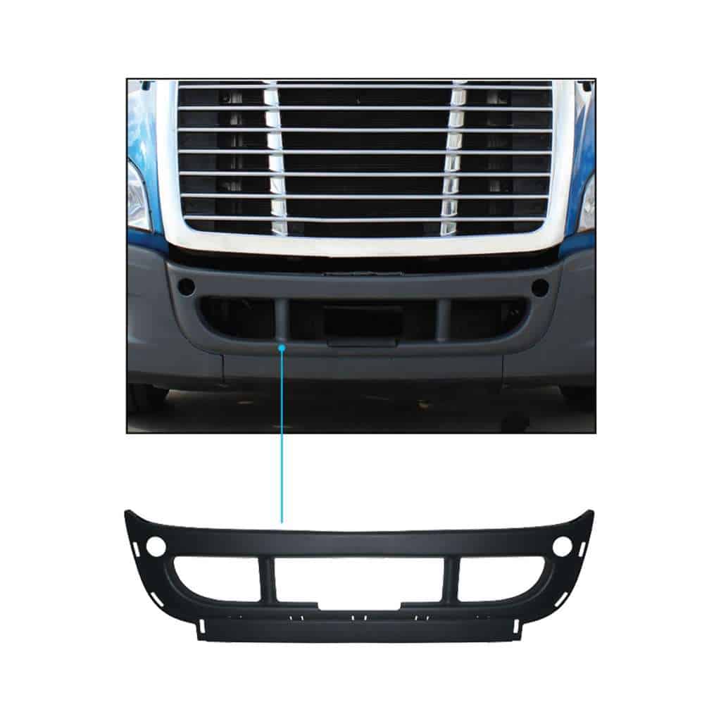 Center Bumper With Center Trim Mounting Holes For 2008-2017 Freightliner Cascadia 4 Center Bumper With Center Trim Mounting Holes For 2008-2017 Freightliner Cascadia