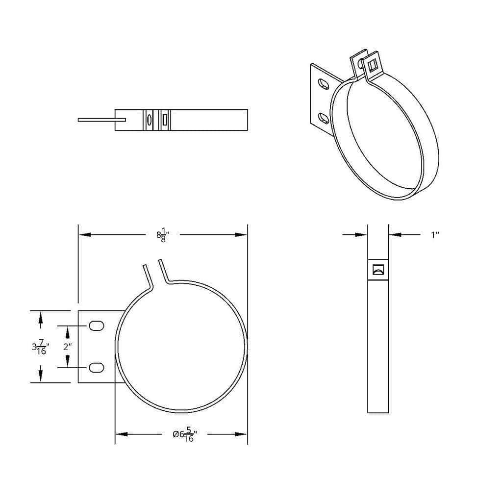 6&Quot; 304 Stainless Steel Exhaust Clamp For Peterbilt 3 6" 304 Stainless Steel Exhaust Clamp For Peterbilt