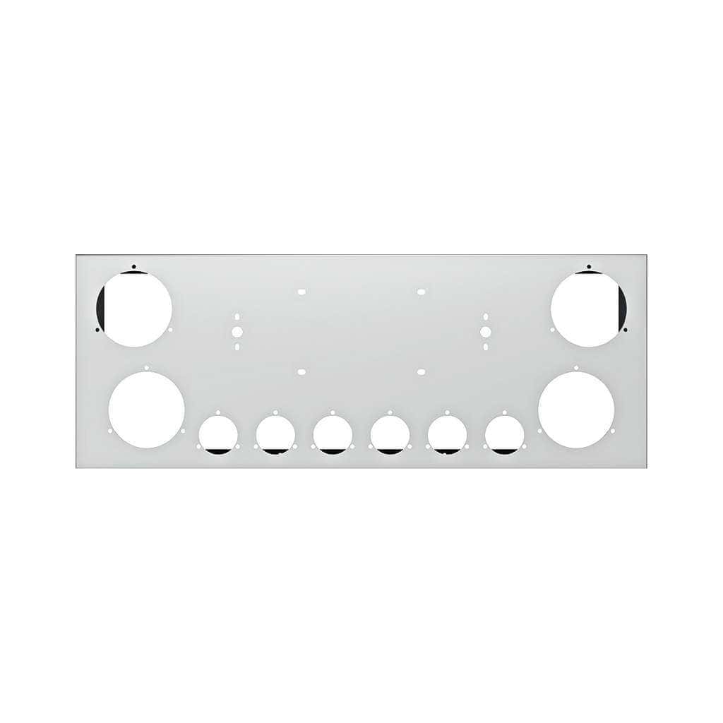 33-3/4" SS Rear Center Light Panel With Four 4" & Six 2" Light Cutouts