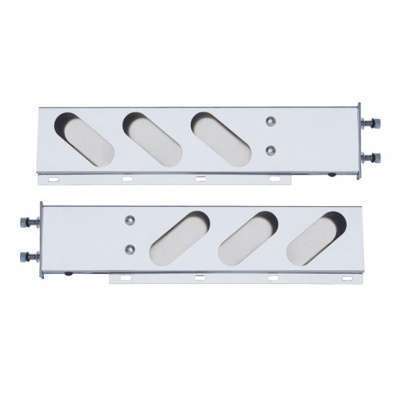 3-3/4" Bolt Pattern Stainless Spring Loaded Light Bar With 6X Oval Light Cutouts (Pair)