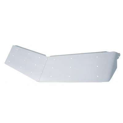 14" Stainless Ultra Cab Drop Sunvisor For 2002+ Peterbilt 379
