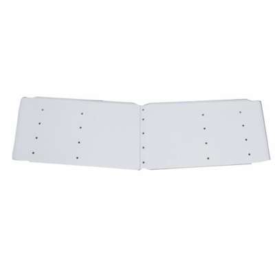 16" Stainless Gangster Style Drop Visor for 1995-2006 Kenworth W900 With Curved Windshield