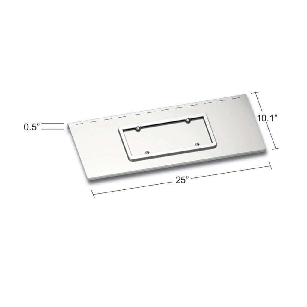 Stainless Single License Plate/Swing Plate For Kenworth W900 With Texas Style Bumper