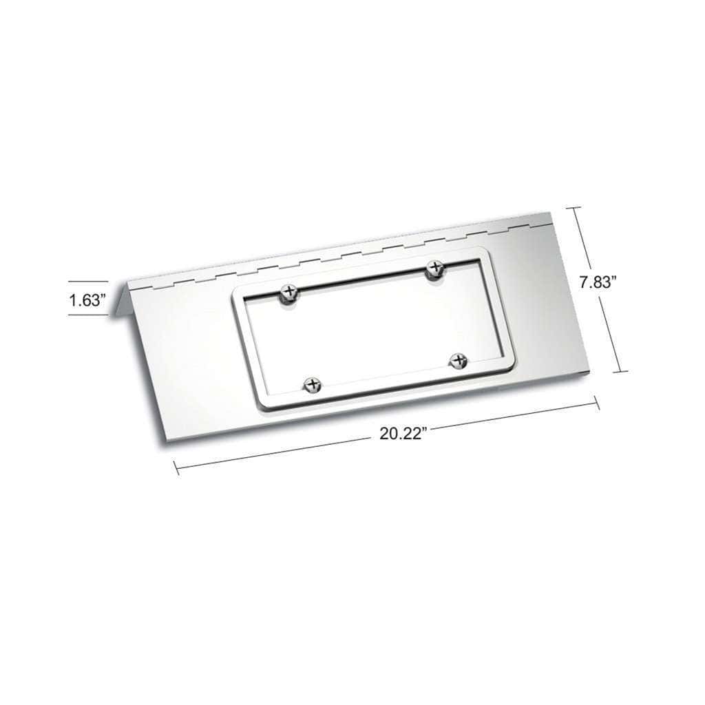 Stainless Single License Plate/Swing Plate For Peterbilt 388 (2008-2015) & 389 (2008-2023)