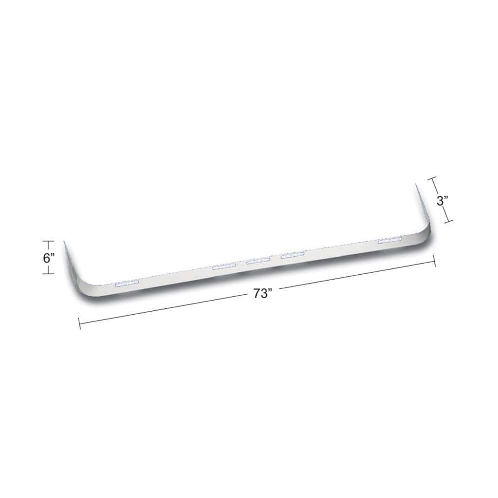 Stainless Sunvisor Extension Trim For Volvo 660/670/770/780/880 3 Stainless Sunvisor Extension Trim For Volvo 660/670/770/780/880
