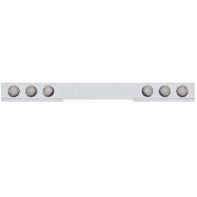 Chrome 1 Piece Rear Light Bar With Six 4" Light Cutouts