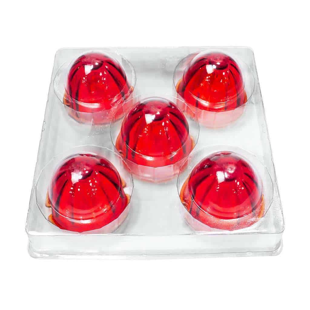 Watermelon Glass Marker Light Lens – Red (5 Pack) 4 Watermelon Glass Marker Light Lens - Red (5 Pcs)
