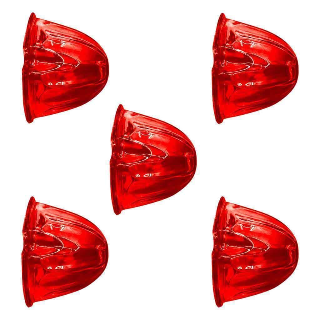 Watermelon Glass Marker Light Lens - Red (5 Pcs)