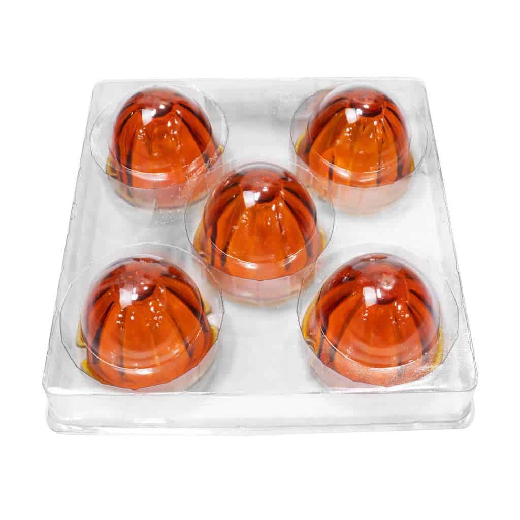 Watermelon Glass Marker Light Lens – Dark Amber (5 Pack) 4 Watermelon Glass Marker Light Lens - Dark Amber (5 Pcs)