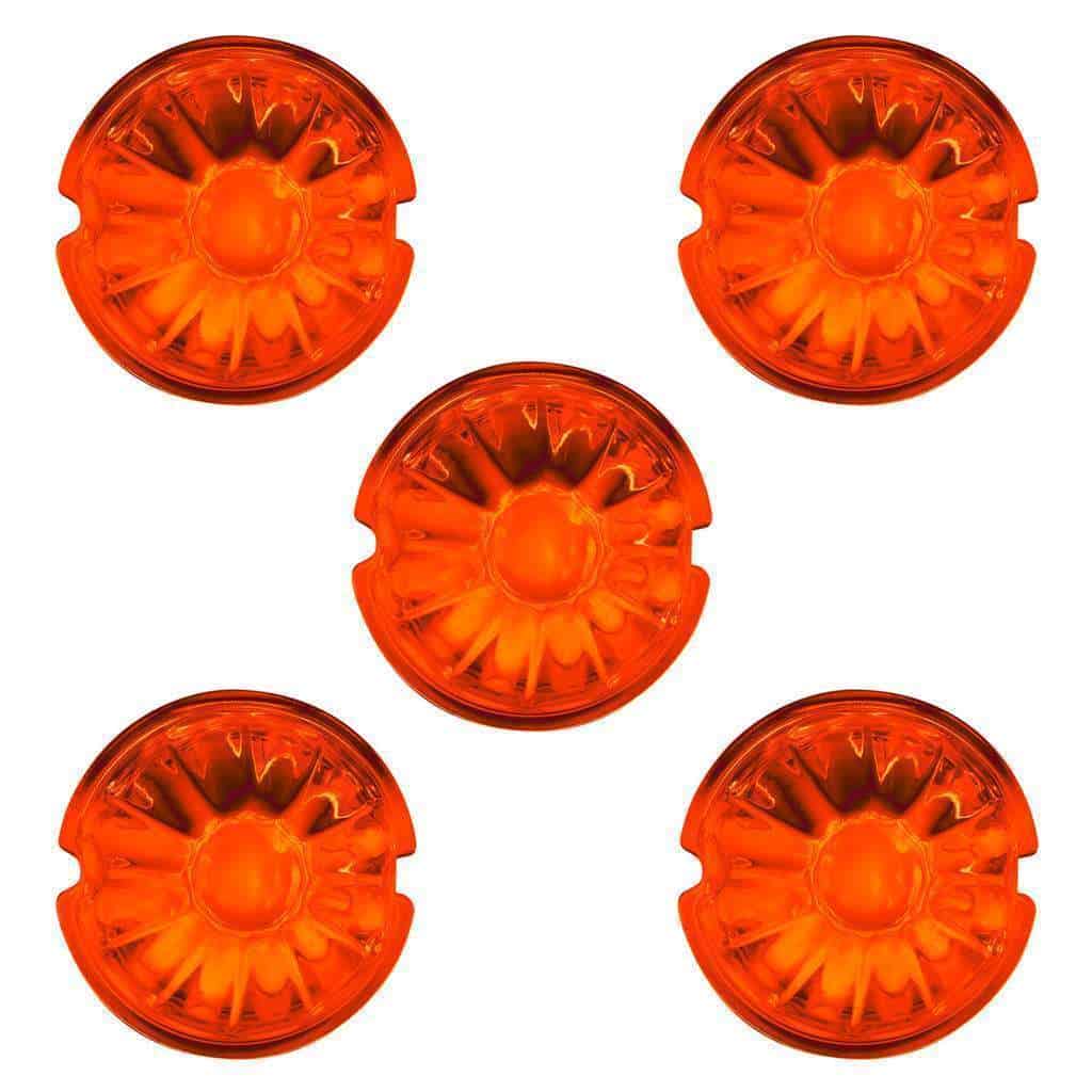 Watermelon Glass Marker Light Lens – Dark Amber (5 Pack)