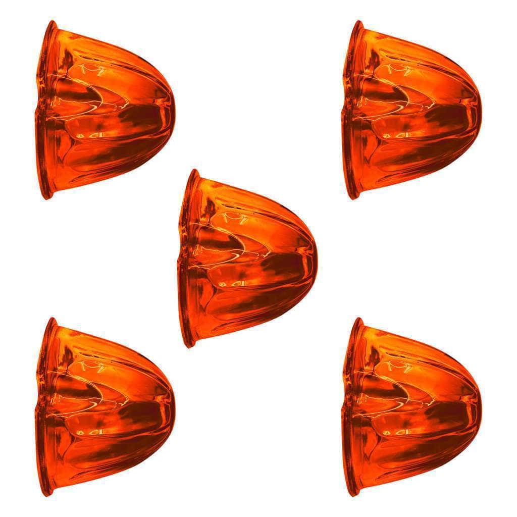 Watermelon Glass Marker Light Lens - Dark Amber (5 Pcs)