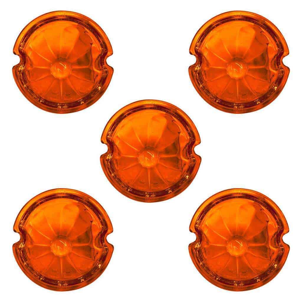 Watermelon Glass Marker Light Lens – Dark Amber (5 Pack) 3 Watermelon Glass Marker Light Lens - Dark Amber (5 Pcs)