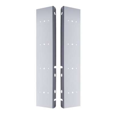 Peterbilt Stainless Front Air Cleaner Brackets Only - 4 Light Cutouts Each (Pair)