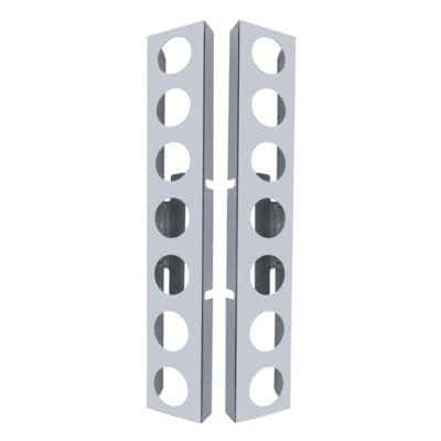 Kenworth Stainless Steel Front Air Cleaner Brackets w/14x Light Cutouts
