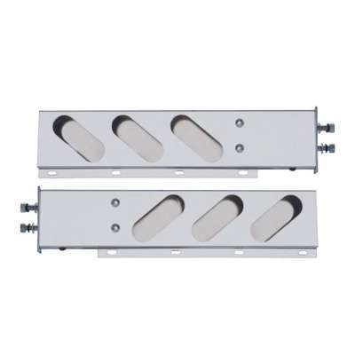 2-1/2" Bolt Pattern Chrome Spring Loaded Light Bar With 6X Oval Light Cutouts (Pair)
