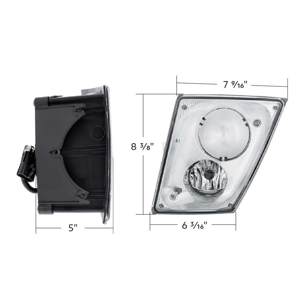 2003-2017 Volvo Vn/Vnl Chrome Fog Light Assembly 9 2003-2017 Volvo VN/VNL Chrome Fog Light Assembly
