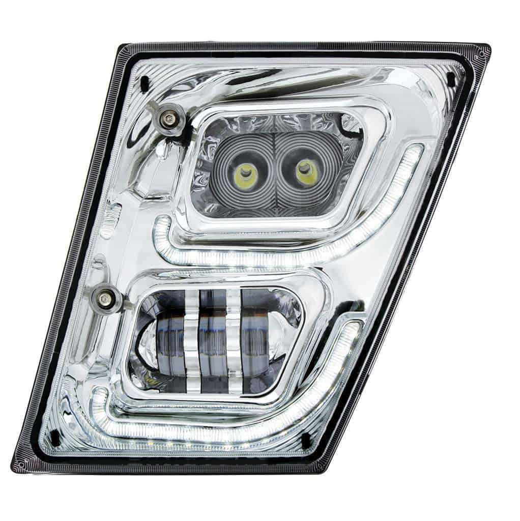 2003-2017 Volvo VN/VNL Chrome LED Fog Light
