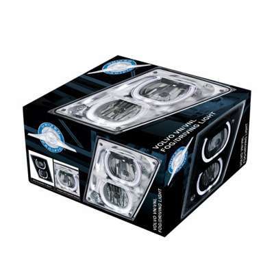 Volvo Vn/Vnl Chrome Fog &Amp; Driving Led W/Light Bar 3 2003-2017 Volvo VN/VNL Chrome Fog & Driving Light
