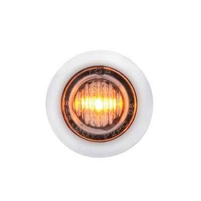 Ss Front Air Cleaner Bracket With 22X 3 Amber Led 3/4&Quot; Mini Lights &Amp; Ss Bezels For Peterbilt-Clear Lens 3 SS Front Air Cleaner Bracket With 22X 3 Amber LED 3/4" Mini Lights & SS Bezels For Peterbilt-Clear Lens