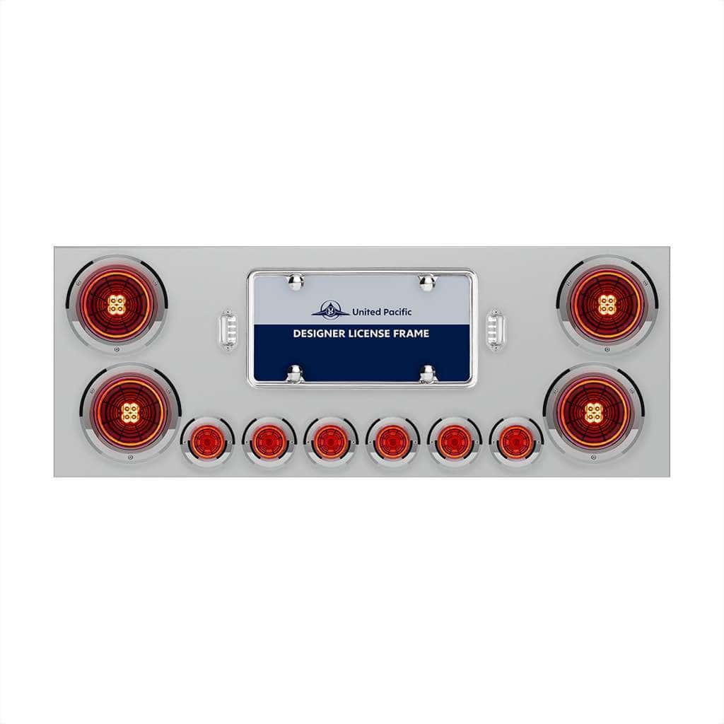 Ss Rear Center Panel With Four 13 Led 4&Quot; Abyss Light &Amp; Six 4 Led 2&Quot; Lights &Amp; Bezels 3 SS Rear Center Panel With Four 13 LED 4" Abyss Light & Six 4 LED 2" Lights & Bezels