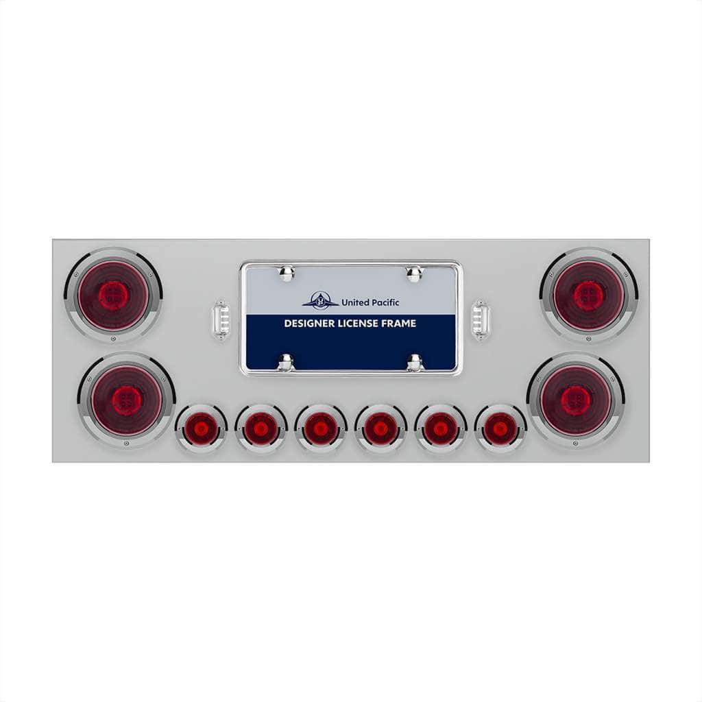Ss Rear Center Panel With Four 13 Led 4&Quot; Abyss Light &Amp; Six 4 Led 2&Quot; Lights &Amp; Bezels 4 SS Rear Center Panel With Four 13 LED 4" Abyss Light & Six 4 LED 2" Lights & Bezels