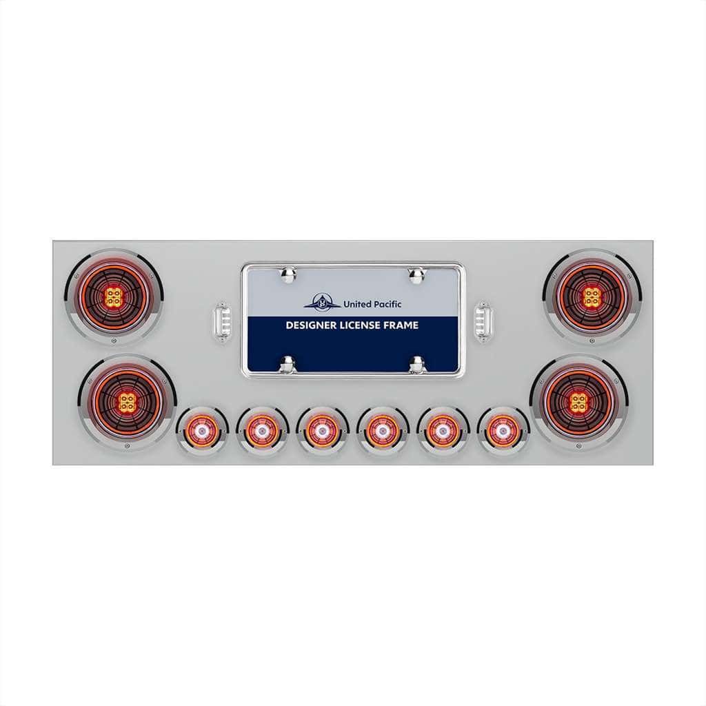 Ss Rear Center Panel With Four 13 Led 4&Quot; Abyss Light &Amp; Six 4 Led 2&Quot; Lights &Amp; Bezels 1 SS Rear Center Panel With Four 13 LED 4" Abyss Light & Six 4 LED 2" Lights & Bezels