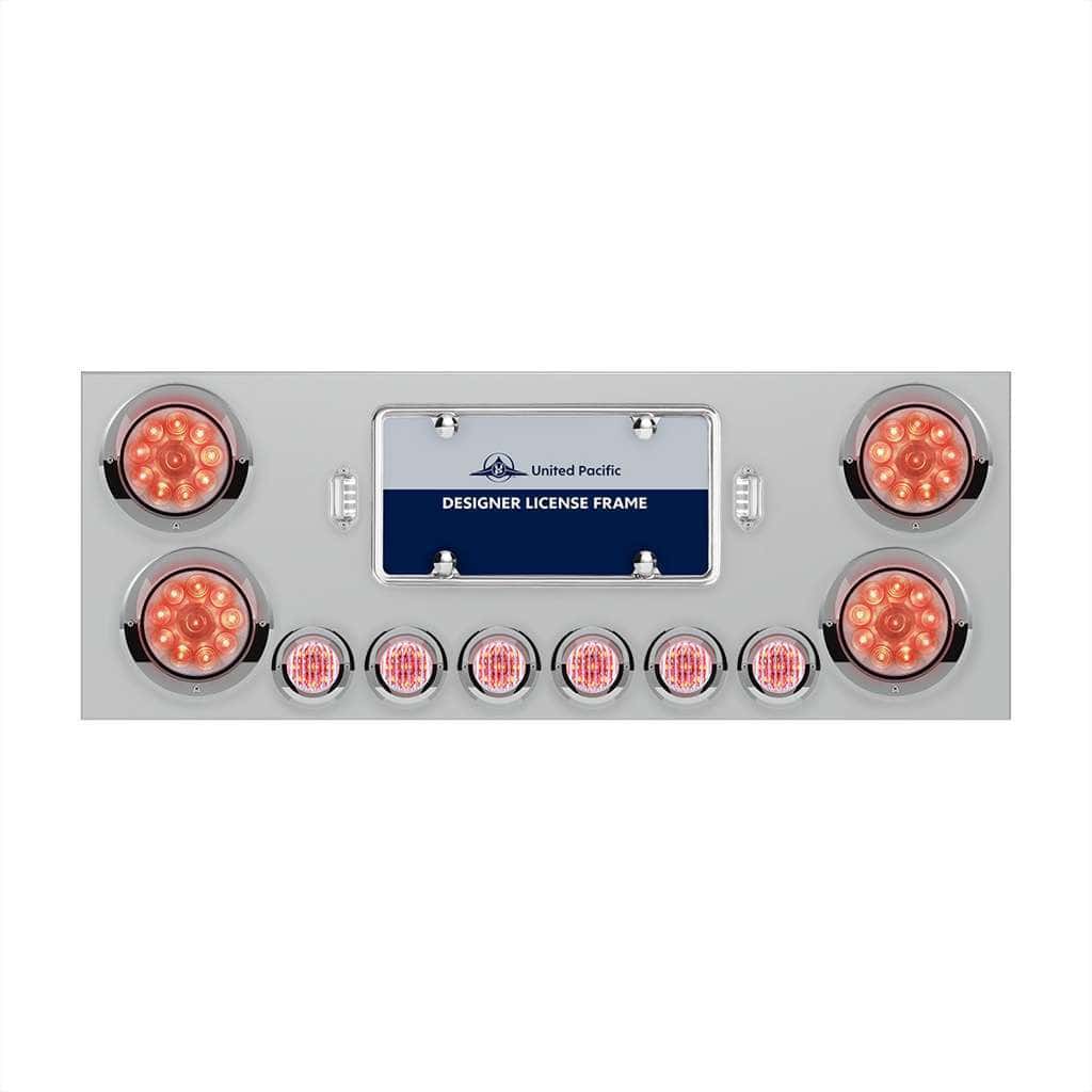 Ss Rear Center Panel With 4X 10 Led 4&Quot; Lights &Amp; 6X 9 Led 2&Quot; Lights &Amp; Visors 3 SS Rear Center Panel With 4X 10 LED 4" Lights & 6X 9 LED 2" Lights & Visors