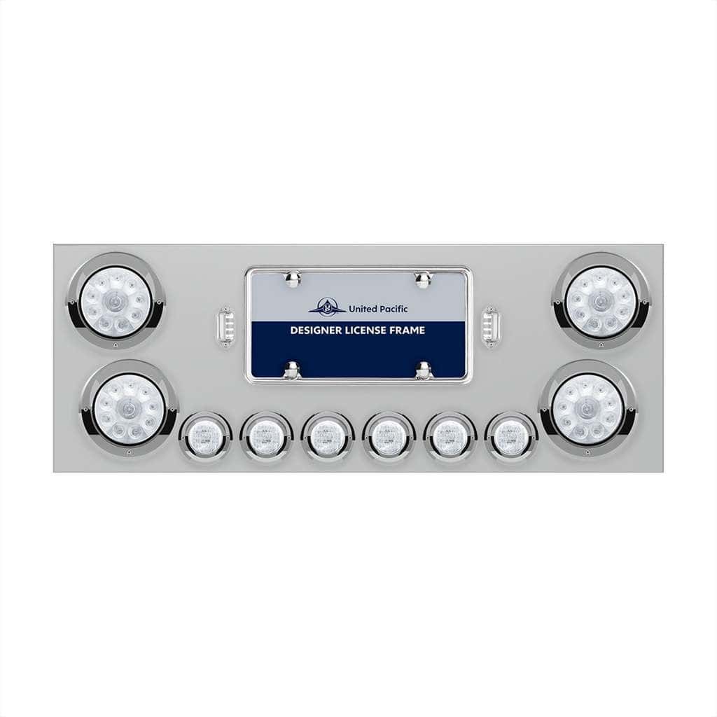 Ss Rear Center Panel With 4X 10 Led 4&Quot; Lights &Amp; 6X 9 Led 2&Quot; Lights &Amp; Visors 4 SS Rear Center Panel With 4X 10 LED 4" Lights & 6X 9 LED 2" Lights & Visors