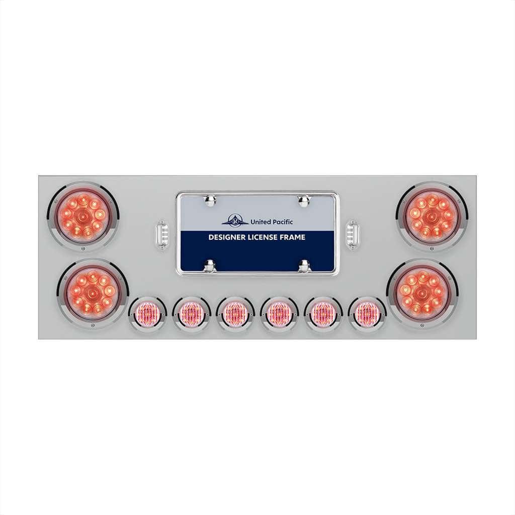 Ss Rear Center Panel With 4X 10 Led 4&Quot; Lights &Amp; 6X 9 Led 2&Quot; Lights Bezel 3 SS Rear Center Panel With 4X 10 LED 4" Lights & 6X 9 LED 2" Lights Bezel