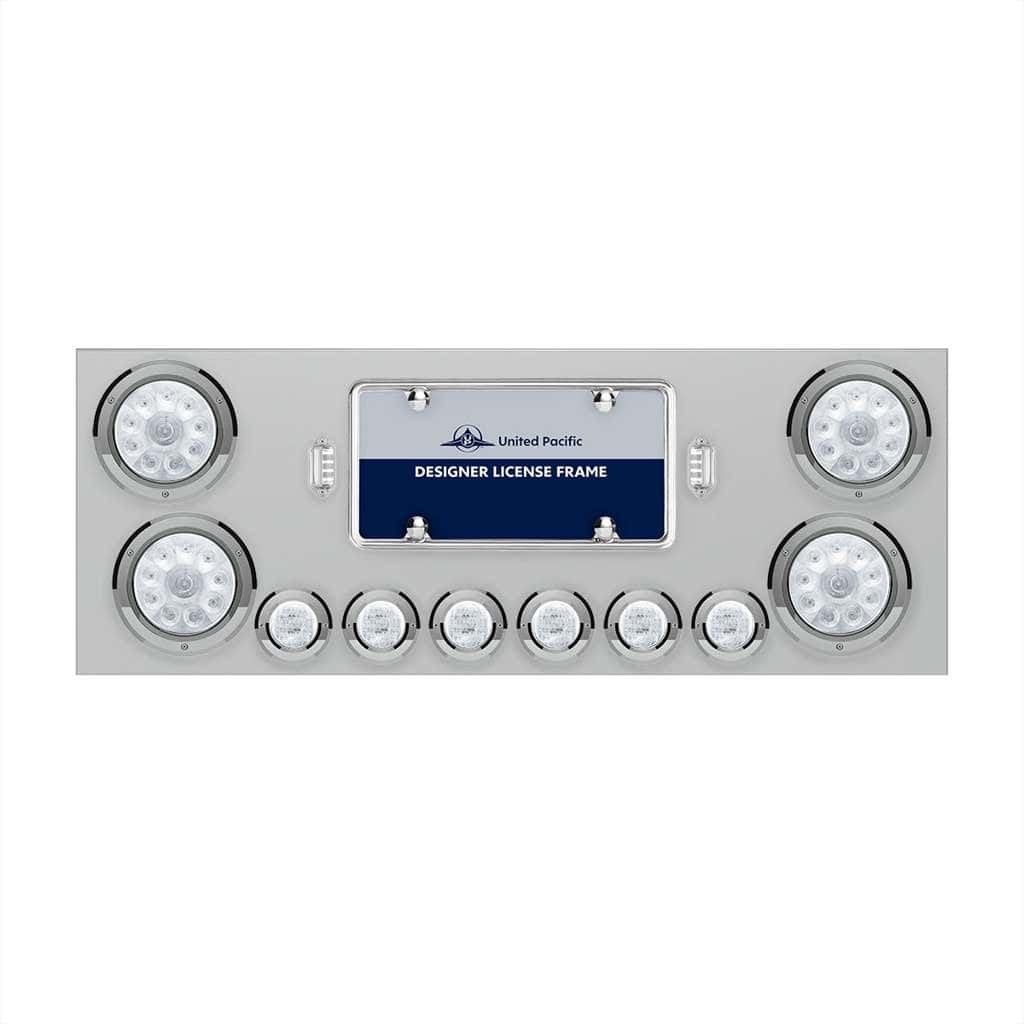Ss Rear Center Panel With 4X 10 Led 4&Quot; Lights &Amp; 6X 9 Led 2&Quot; Lights Bezel 4 SS Rear Center Panel With 4X 10 LED 4" Lights & 6X 9 LED 2" Lights Bezel