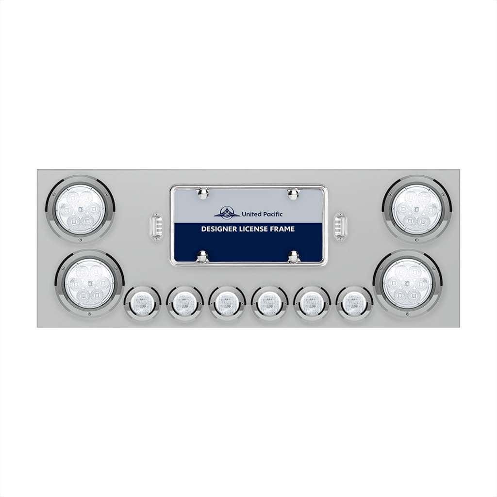 Rear Center Panel W/4X 7-Led 4&Quot; Reflector Lights &Amp; 6X 9-Led 2&Quot; Lights 4 SS Rear Center Panel With 4X 7 LED 4" Reflector Lights & 6X 9 LED 2" Lights